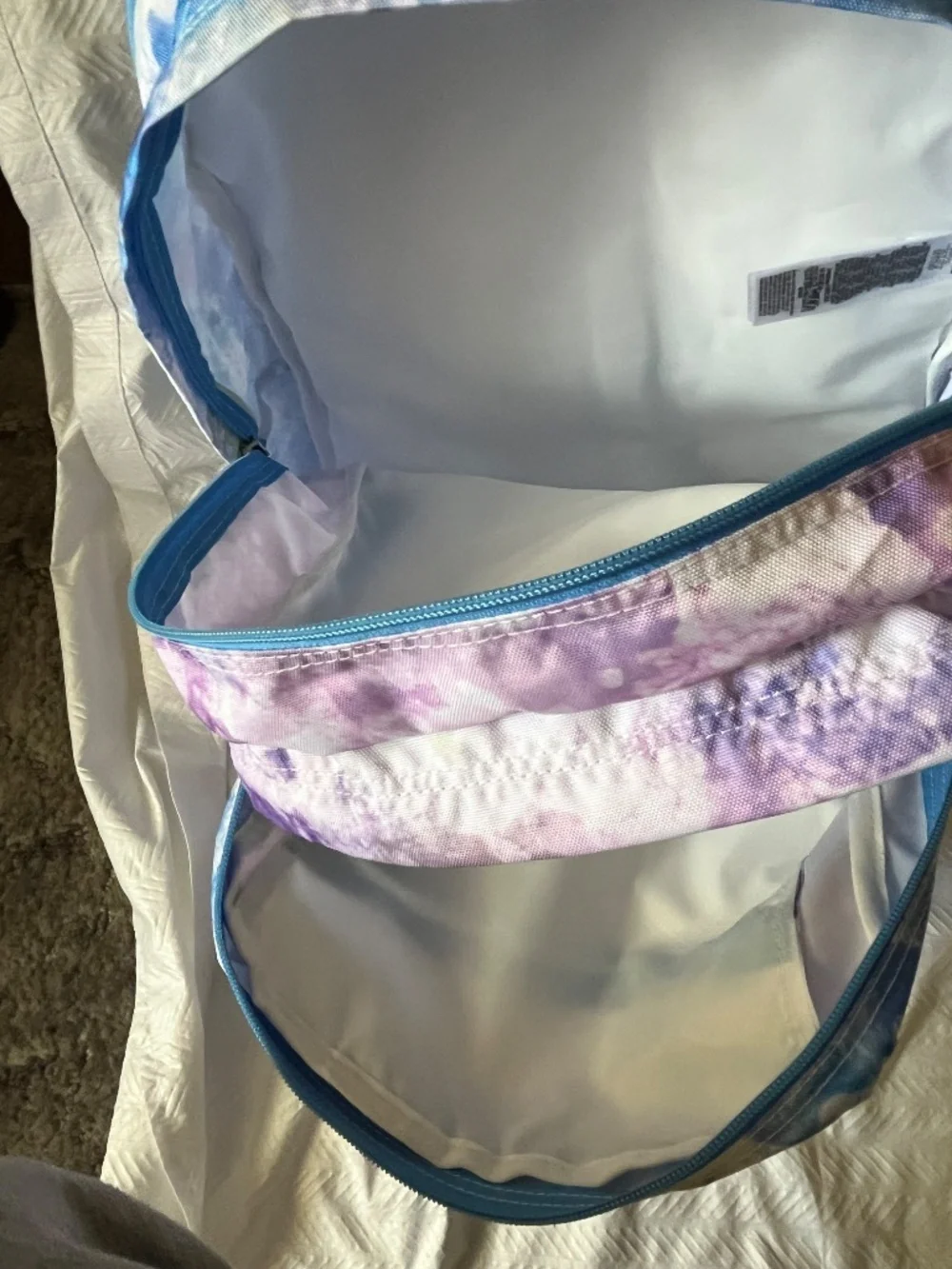 JanSport Tie-Dye Backpack Blue & Purple XL Big Student Fits 15” laptop  NEW!